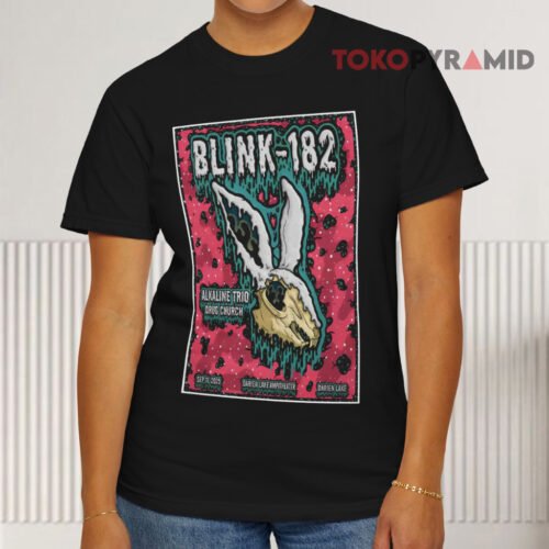 Blink 182 Fall Tour 2025 Darien Center Ny Poster Black T shirt Blink 182 Fall Tour 2025 Darien Center Ny Poster Black T shirt