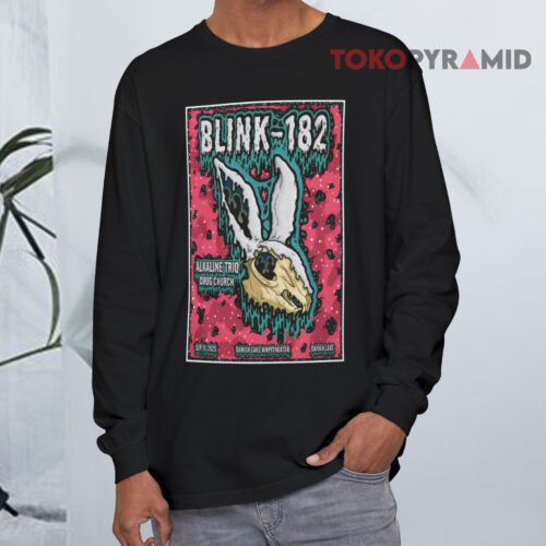 Blink 182 Fall Tour 2025 Darien Center Ny Poster Long sleeved Blink 182 Fall Tour 2025 Darien Center Ny Poster Long sleeved