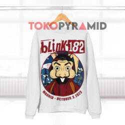 Blink-182 Tour Madrid WiZink Center Shirt 2 Blink 182 Tour Madrid Wizink Center White Sweatshirt
