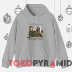 Bootleg Bart Simpson Middle East Crisis T shirt Grey Hoodie