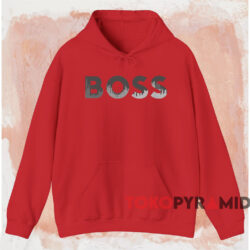 Boss Big Logo T shirt Red Hoodie