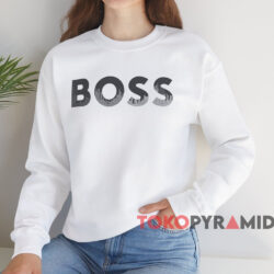 Boss Big Logo T shirt White Sweatshirt