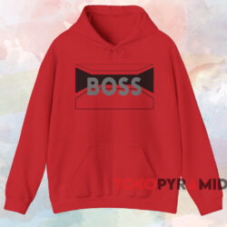 Boss Logo Artwork T-shirt 2 Boss Logo Artwork T shirt Red Hoodie