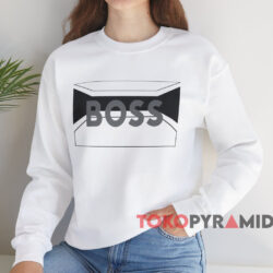 Boss Logo Artwork T-shirt 3 Boss Logo Artwork T shirt White Sweatshirt