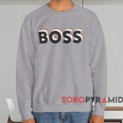 Boss Logo rubberised Shirt Grey Sweatshirt