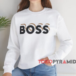 Boss Logo rubberised Shirt White Sweatshirt