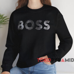 Boss Texture Logo T-shirt 3 Boss Texture Logo T shirt Black Sweatshirt