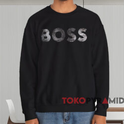 Boss Texture Logo T-shirt 4 Boss Texture Logo T shirt Black Sweatshirt