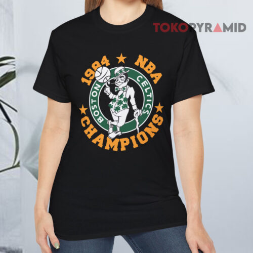 Boston Celtics 1984 Nba Champions Black T shirt
