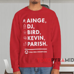 Boston Celtics 1986 Nba Champions T shirt Red Sweatshirt