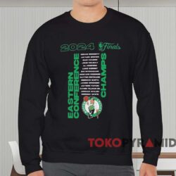 Boston Celtics 2024 Eastern Conference Champions Jump Ball Roster Shirt 4 Boston Celtics 2024 Eastern Conference Champions Jump Ball Roster Shirt Black Sweatshirt