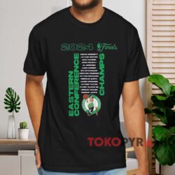 Boston Celtics 2024 Eastern Conference Champions Jump Ball Roster Shirt Black T shirt