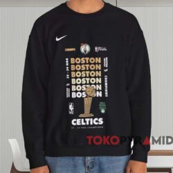 Boston Celtics 2024 NBA Finals Champions Celebration Expressive Shirt 4 Boston Celtics 2024 Nba Finals Champions Celebration Expressive Shirt Black Sweatshirt