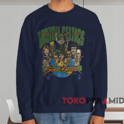 Boston Celtics World Champs 1986 Caricature T-shirt 4 Boston Celtics World Champs 1986 Caricature T shirt Navy Sweatshirt