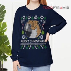 Boxer Dog Ugly Christmas Long sleeved