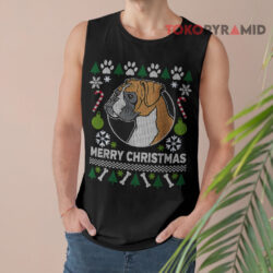 Boxer Dog Ugly Christmas Sweatshirt 3 Boxer Dog Ugly Christmas Tank Top