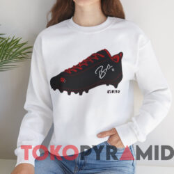 Brandon Aiyuk Ladybug Shoe Shirt 2 Brandon Aiyuk Ladybug Shoe Shirt White Sweatshirt