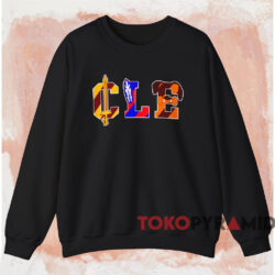 Browns Cavaliers Indians Shirt 3 Browns Cavaliers Indians Shirt Black Sweatshirt
