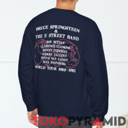 Bruce Springsteen Tour 1981 Shirt 2-sided 4 Bruce Springsteen Tour 1981 Shirt 2 sided Back Sweatshirt