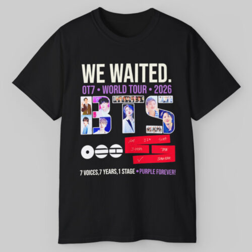Bts We Waited Ot7 World Tour 2026 T shirt