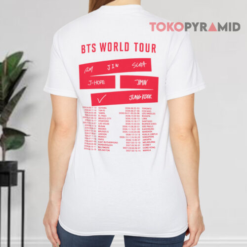 Bts World Tour 2026 Signatures T shirt Back