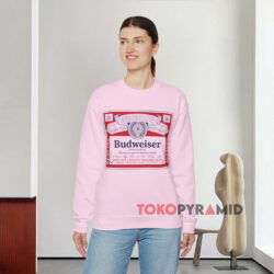 Budweiser Big Logo Shirt 2 Budweiser Big Logo Pink Sweatshirt