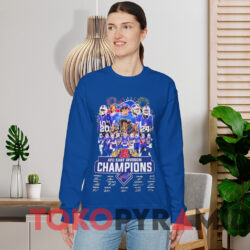 Buffalo Bills 2024 AFC East Division Champions Signatures Shirt 2 Buffalo Bills 2024 Afc East Division Champions Signatures Shirt Blue Sweatshirt