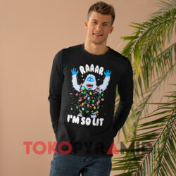 Bumble I'm So Lit Christmas Black Long sleeved