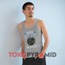 Bumble I'm So Lit Christmas Grey Tank Top