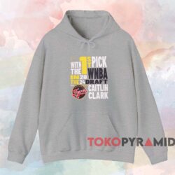 Caitlin Clark Stadium Essentials 2024 Wnba Draft First Pick Verbiage Shirt Grey Hoodie