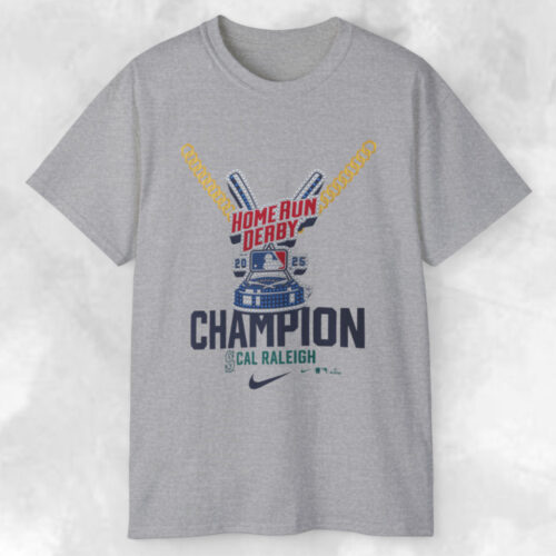 Cal Raleigh Seattle Mariners Nike 2025 Home Run Derby Champion T shirt Cal Raleigh Seattle Mariners Nike 2025 Home Run Derby Champion T shirt