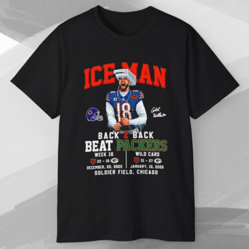 Caleb Williams Iceman Back 2 Back Beat Green Bay Packers Soldier Field Chicago T shirt