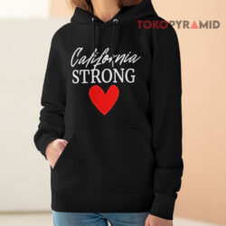 California Strong Palisades Wildfire Los Angeles Support Heart Hoodie