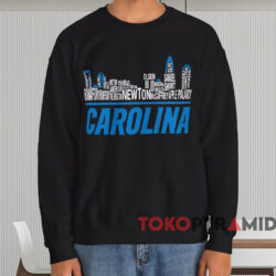Carolina Panthers City Skyline T-shirt 3 Carolina Panthers City Skyline T shirt Black Sweatshirt