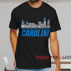 Carolina Panthers City Skyline T shirt Black T shirt