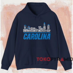 Carolina Panthers City Skyline T-shirt 2 Carolina Panthers City Skyline T shirt Navy Hoodie
