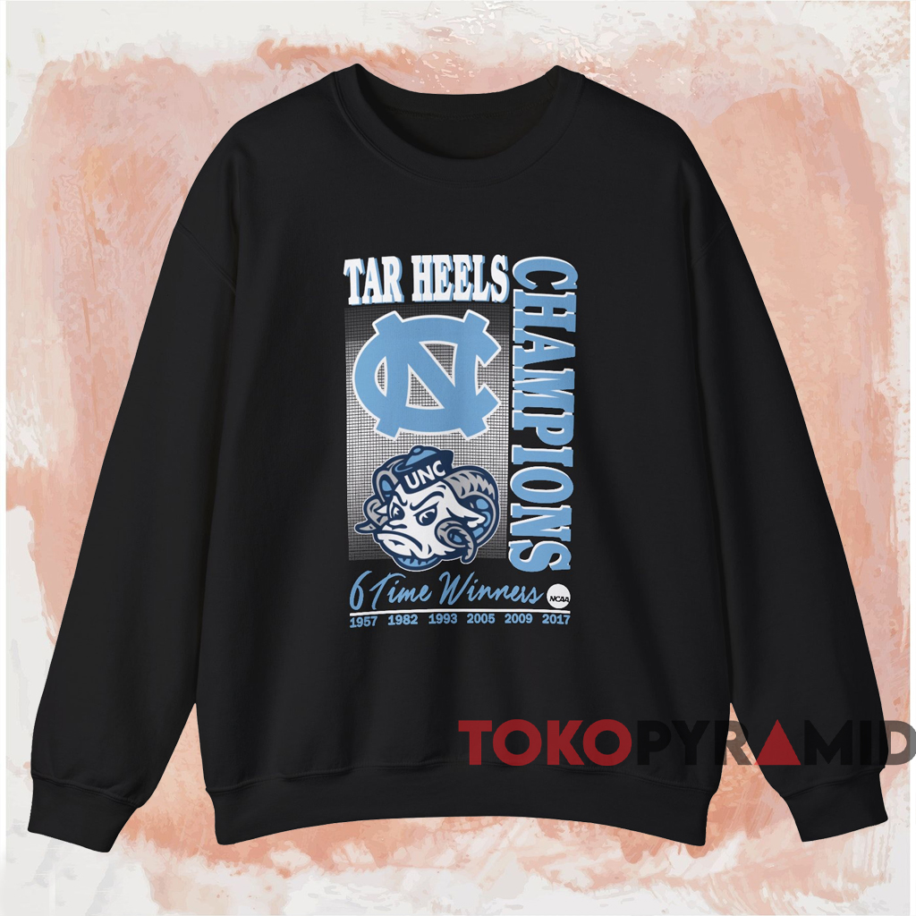 Carolina Tar Heels 6 Time Winners Shirt Black Sweatshirt Carolina Tar Heels 6 Time Winners Shirt Black Sweatshirt