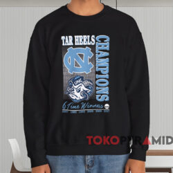 Carolina Tar Heels 6 Time Winners Shirt 4 Carolina Tar Heels 6 Time Winners Shirt Black Sweatshirt