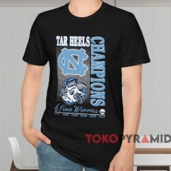 Carolina Tar Heels 6 Time Winners Shirt Black T shirt