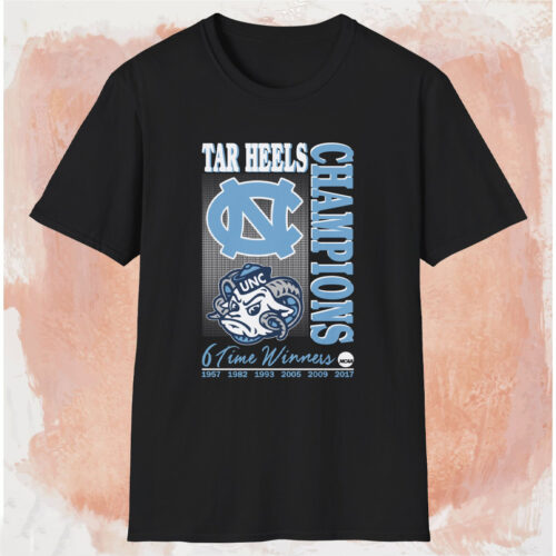 Carolina Tar Heels 6 Time Winners Shirt Black T shirt Carolina Tar Heels 6 Time Winners Shirt Black T shirt