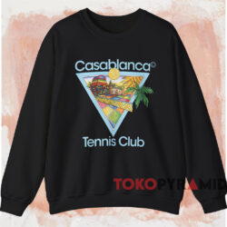 Casablanca Afro Cubism Tennis Club T-shirt 4 Casablanca Afro Cubism Tennis Club T shirt Black Sweatshirt