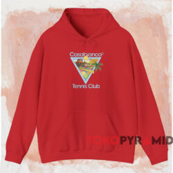 Casablanca Afro Cubism Tennis Club T-shirt 2 Casablanca Afro Cubism Tennis Club T shirt Red Hoodie