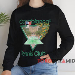 Casablanca Tennis Club Icon Shirt 3 Casablanca Tennis Club Icon Shirt Black Sweatshirt