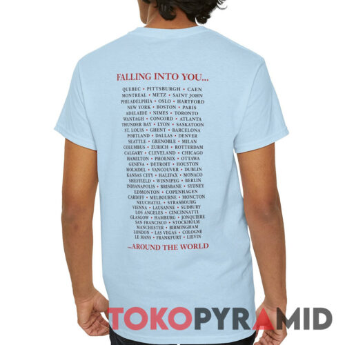 Celine Dion 1996 Falling Into You Around The World Shirt Back