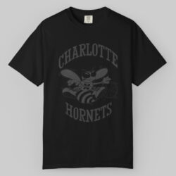 Charlotte Hornets Logo Reflective Tek Patch T shirt