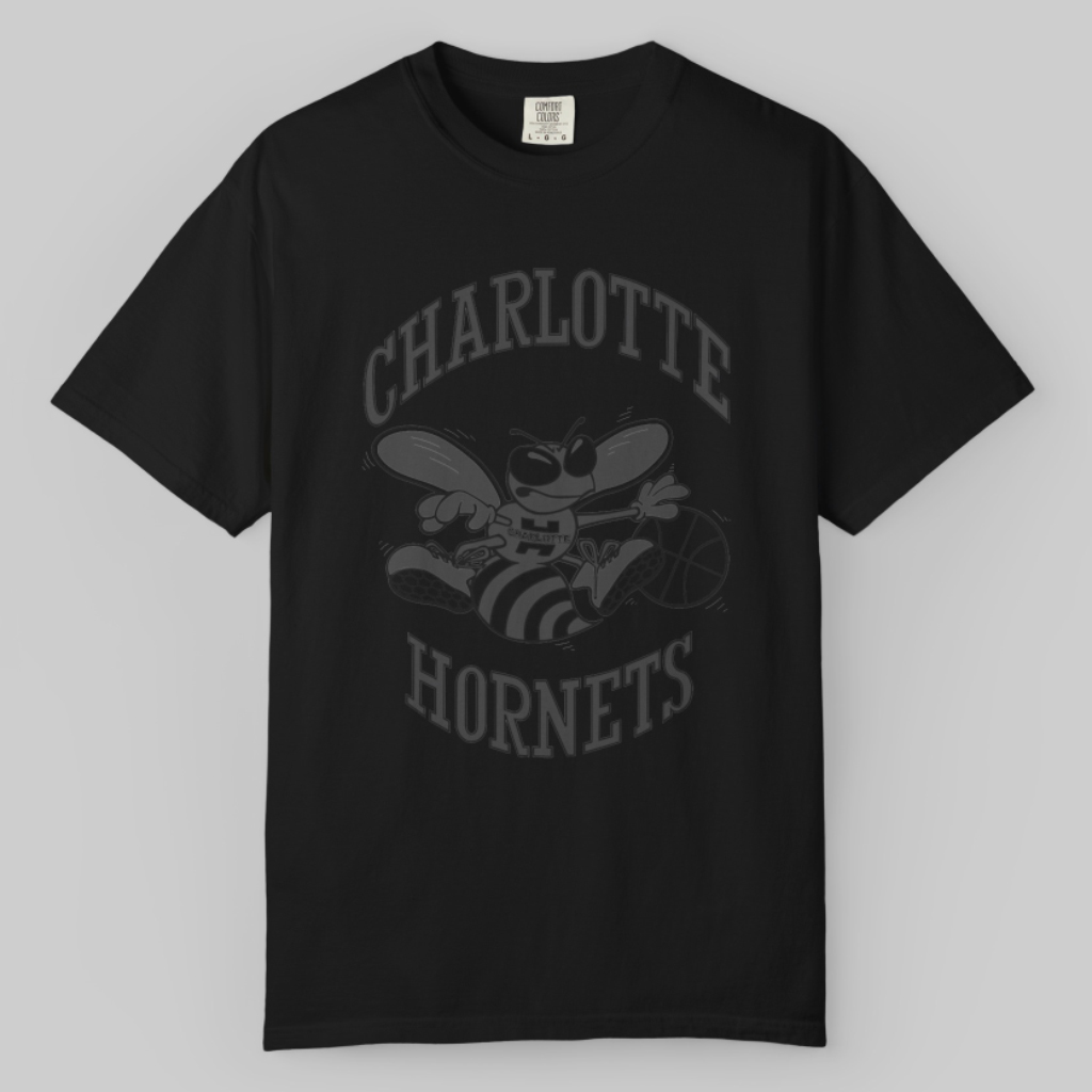 Charlotte Hornets Logo Reflective Tek Patch T shirt Charlotte Hornets Logo Reflective Tek Patch T shirt