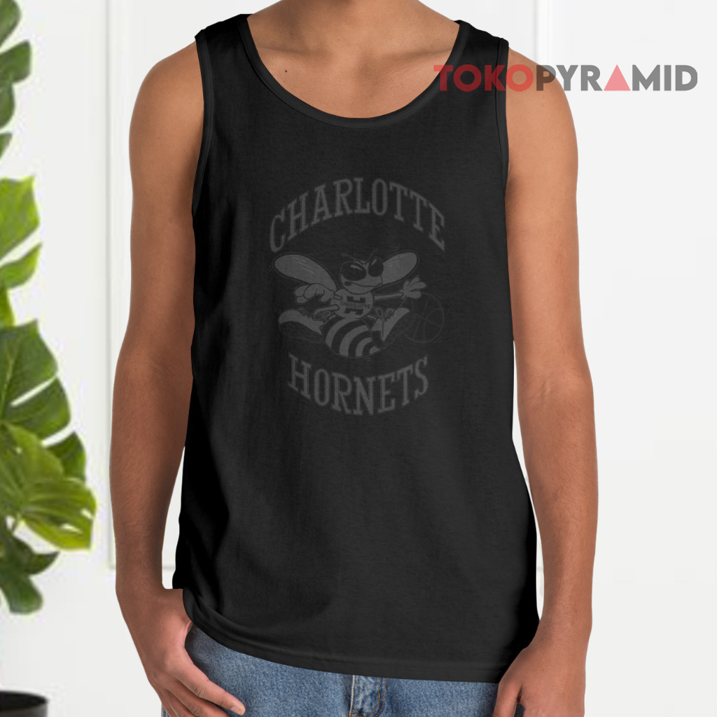 Charlotte Hornets Logo Reflective Tek Patch Tank Top Charlotte Hornets Logo Reflective Tek Patch Tank Top