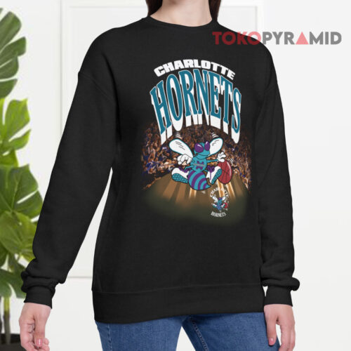 Charlotte Hornets Nba Vintage Black Sweatshirt