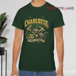 Charlotte Niner Nation Vintage Green T shirt