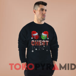Chestnuts Matching Family Funny Chest Nuts Christmas Couples T-Shirt 2 Chestnuts Matching Family Funny Chest Nuts Christmas Couples T shirt Black Sweatshirt